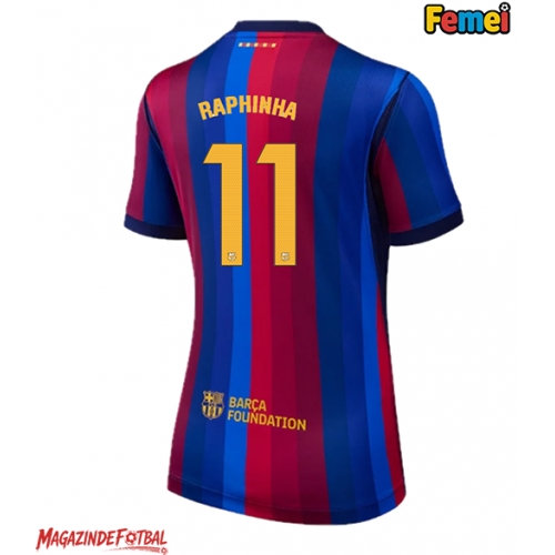 Barcelona Raphinha Belloli #11 Tricou Fotbal Replică 2026-27 Femei Acasa Barcelona Raphinha Belloli #11 Tricou Fotbal Replică 2026-27 Femei Acasa